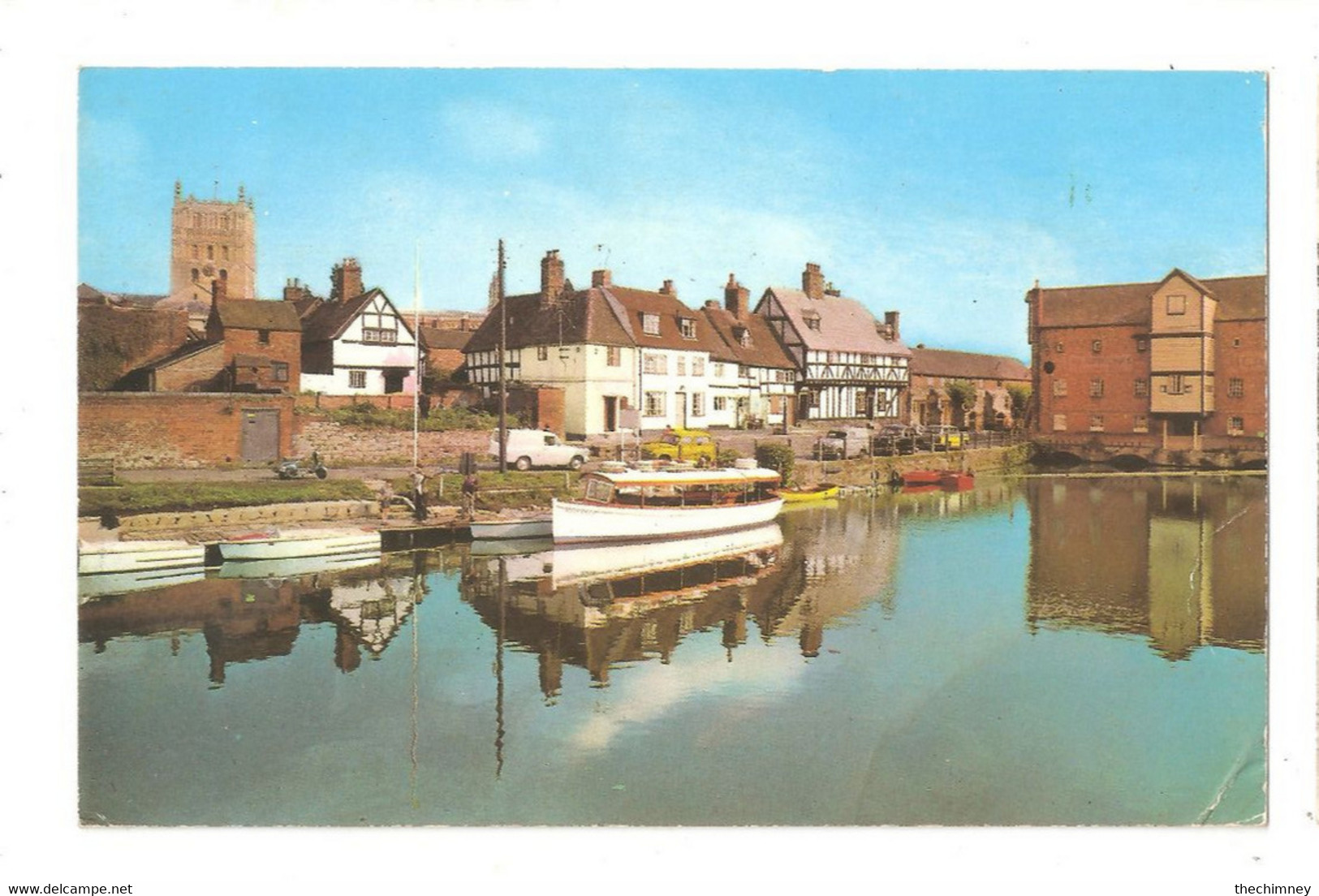 Tewkesbury River Avon & Abel Fletcher's Mill Used With Stamp 1960's Gloucestershire Postcard - Other & Unclassified