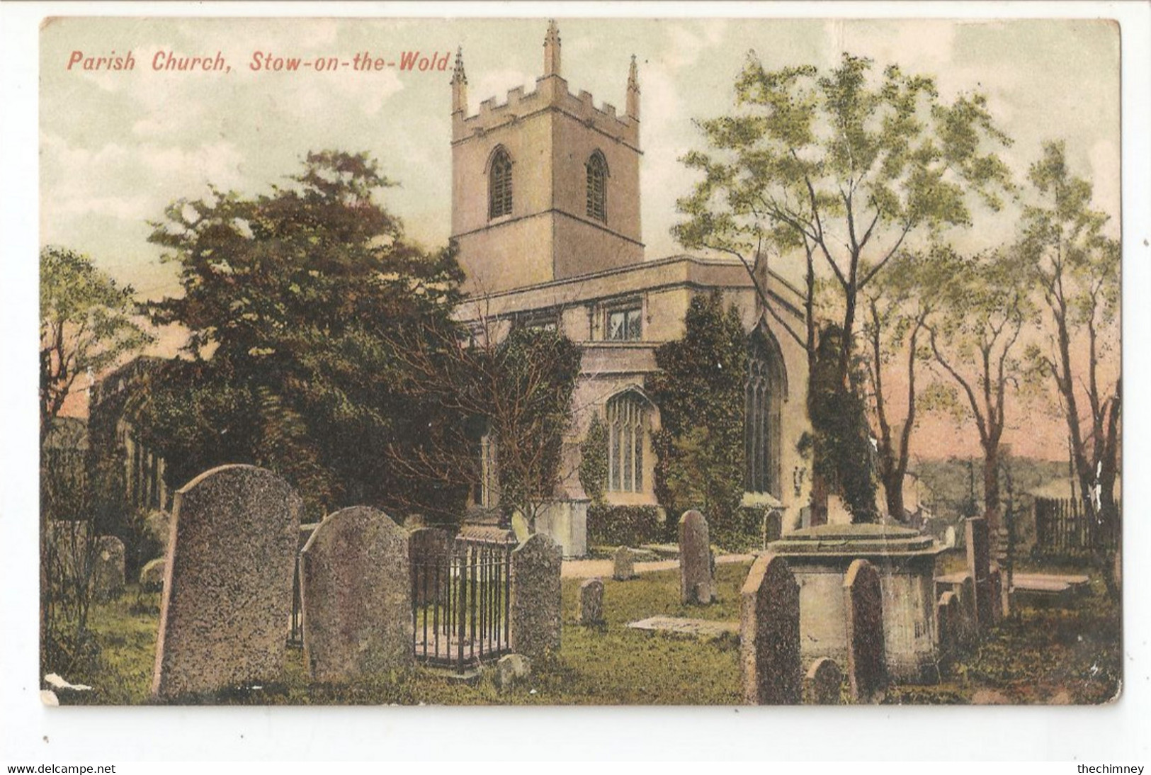 Moreton In Marsh Duplex Postmark 1906 On Parish Church Stow On The Wold Used Postcard With Stamp 1906 - Autres & Non Classés