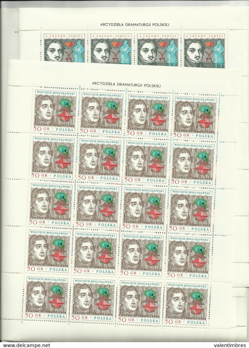 Ark**  Fi  2444/49  ** MNH Dramartuges  Dramaturgii Polska Poland Poland Polonia - Feuilles Complètes