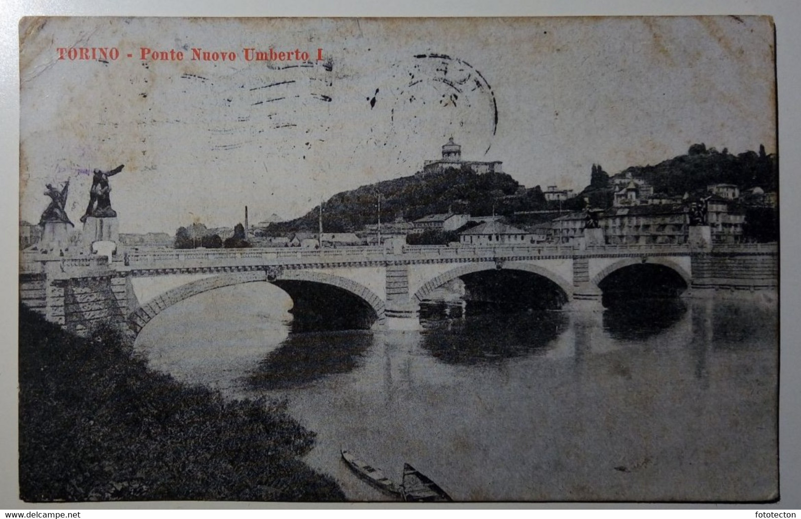 Torino - Ponte Nuovo Umberto I - Viaggiata 1915 - 10L - Brücken