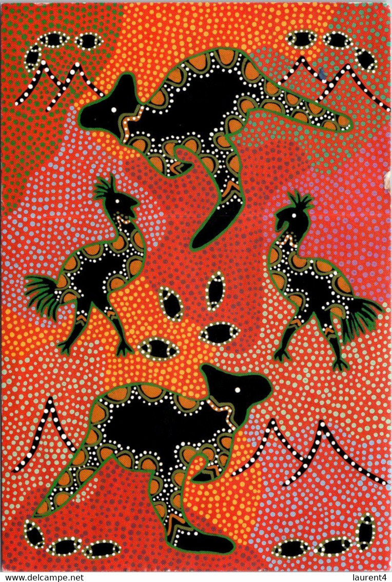 (1 F 16) Australia - Aboriginal Art Dot Painting  (kangaroo) - Aborigines