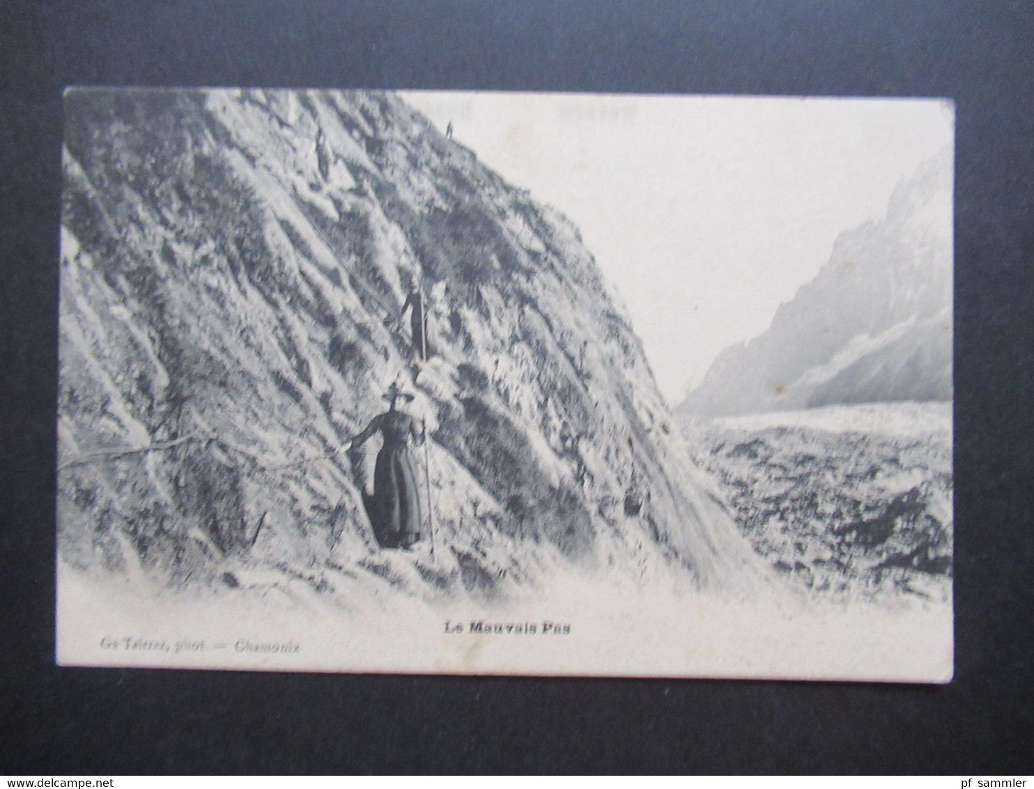 AK Frankreich Um 1905 Bergsteigen / Frau In Den Bergen Le Mauvais Pas Gs Tairraz Phot. Chamonix - Alpinisme