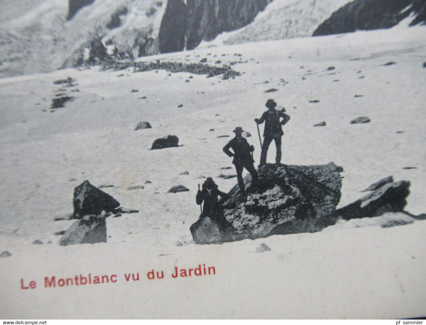 AK Frankreich Um 1910 Bergsteigen / Le Montblanc Vu Du Jardin Stempel Hotel Du Montanver Mer De Glace Simond & Payot - Alpinisme