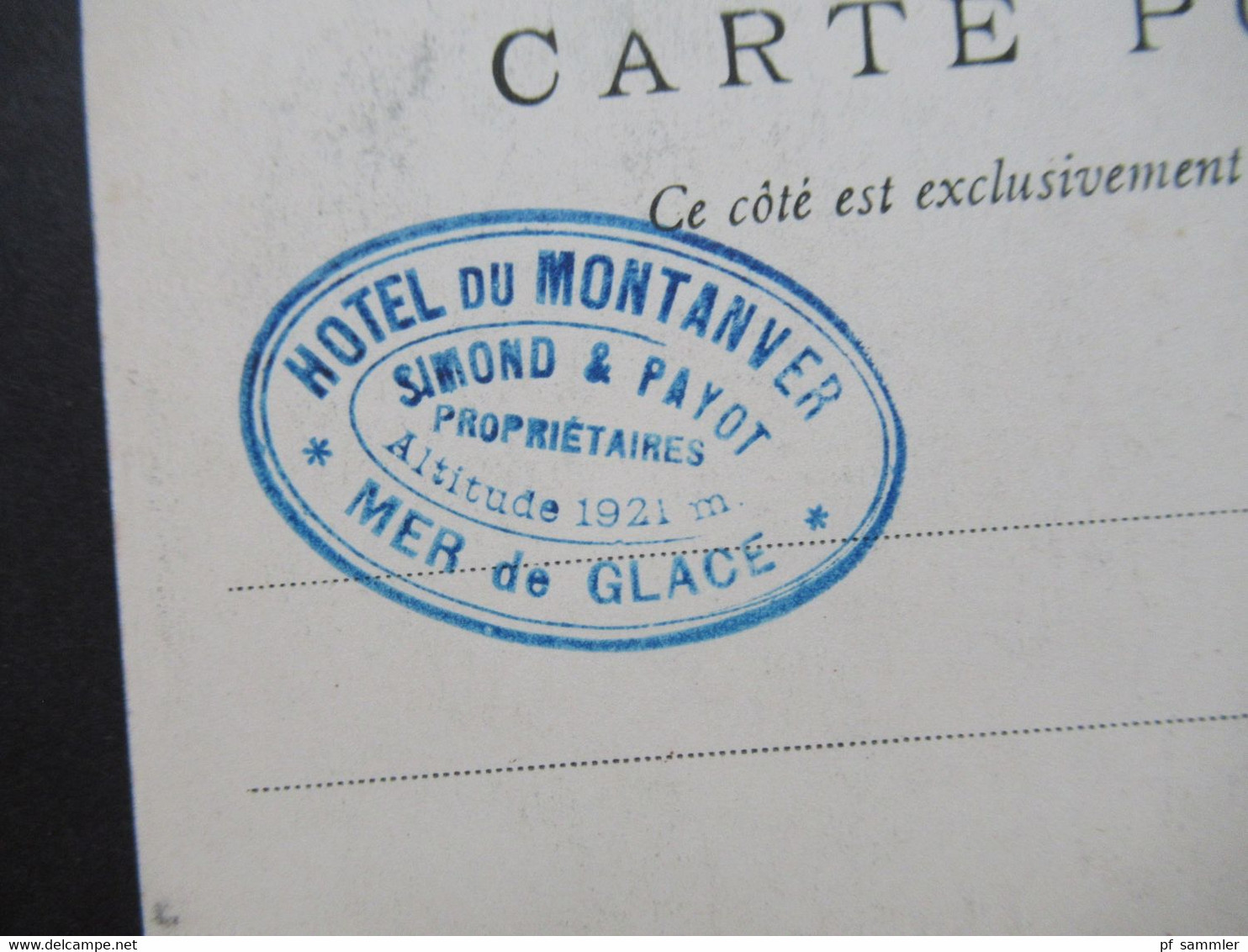 AK Frankreich Um 1910 Bergsteigen / Le Montblanc Vu Du Jardin Stempel Hotel Du Montanver Mer De Glace Simond & Payot - Mountaineering, Alpinism