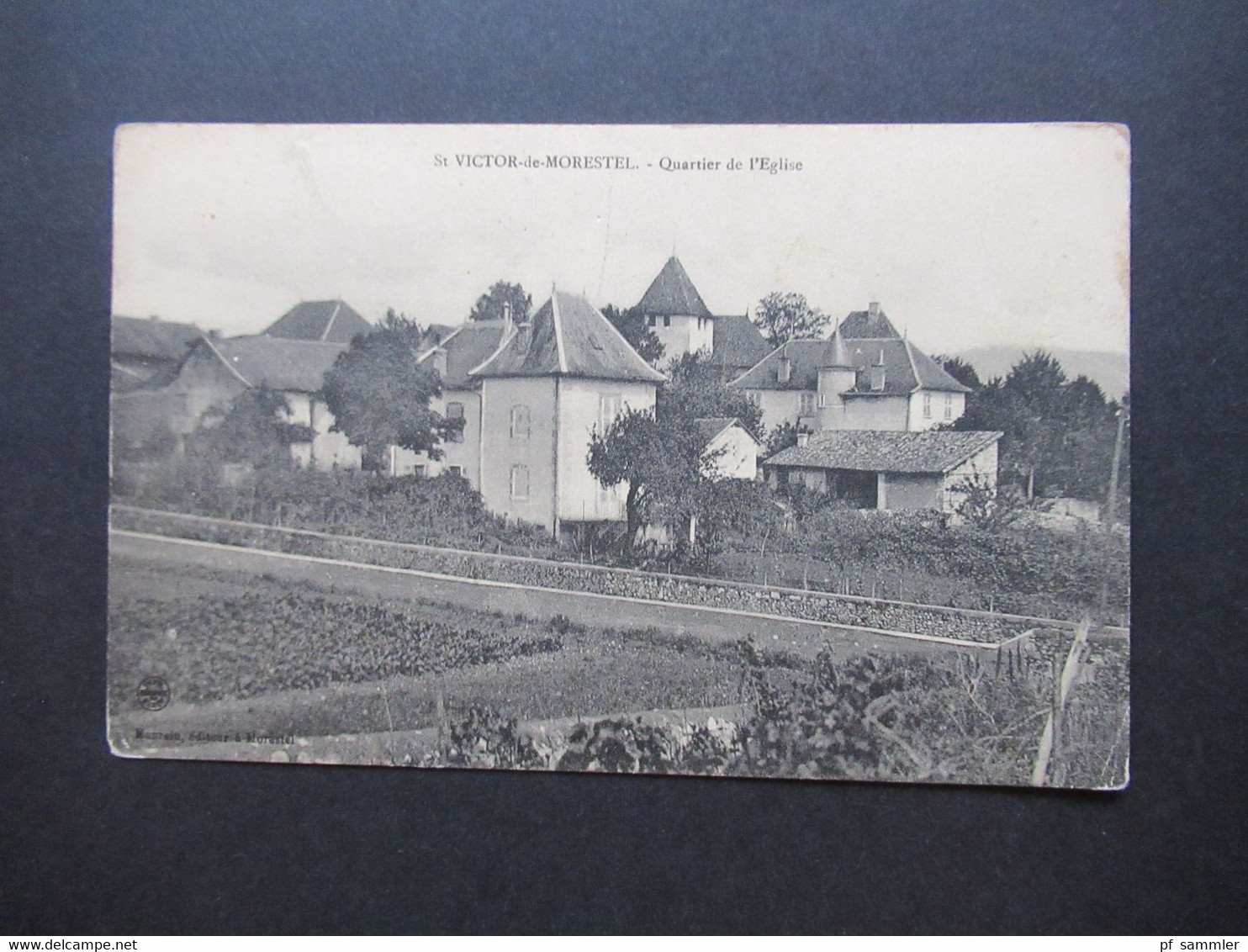 AK Frankreich 1916 St. Victor De Morestel Quartier De L'Eglise Mit Bahnstrecke / Bahnschienen / Eisenbahnstrecke - Morestel