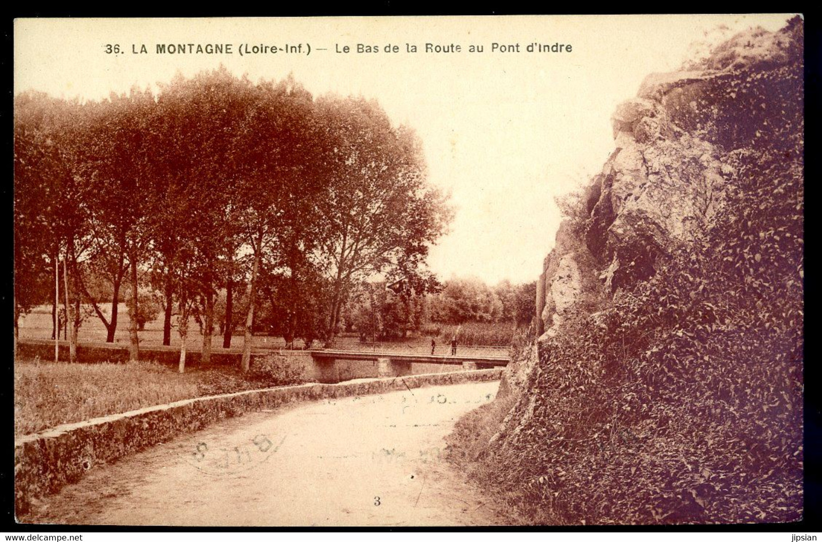 Cpa Du 44 La Montagne Le Bas De La Route Au Pont D' Indre  JA22-73 - La Montagne