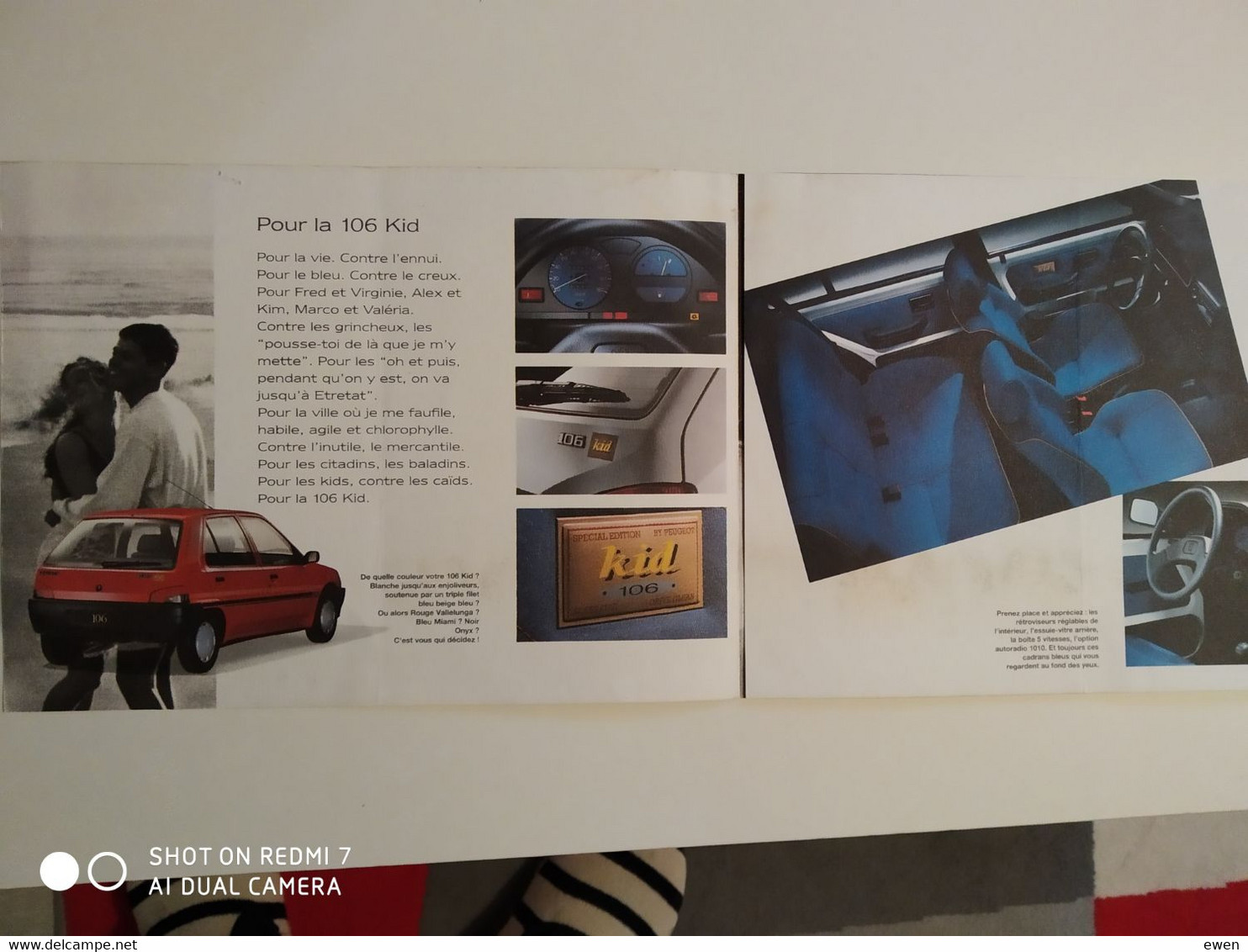 Brochure Documentation Peugeot 106 Kid De 1993. - Automobil