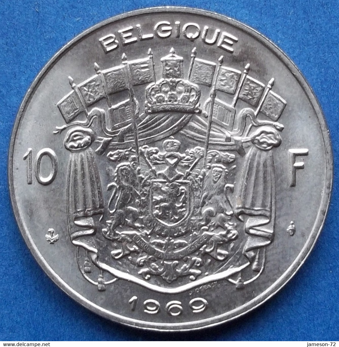 BELGIUM - 10 Francs 1969 French KM# 155 Baudouin I (1951-1993) - Edelweiss Coins - 10 Francs