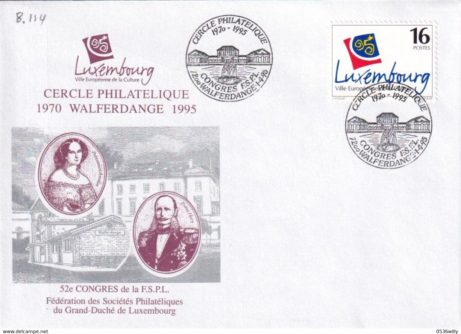 Walferdange Congrès FSPL (8.114) - Storia Postale