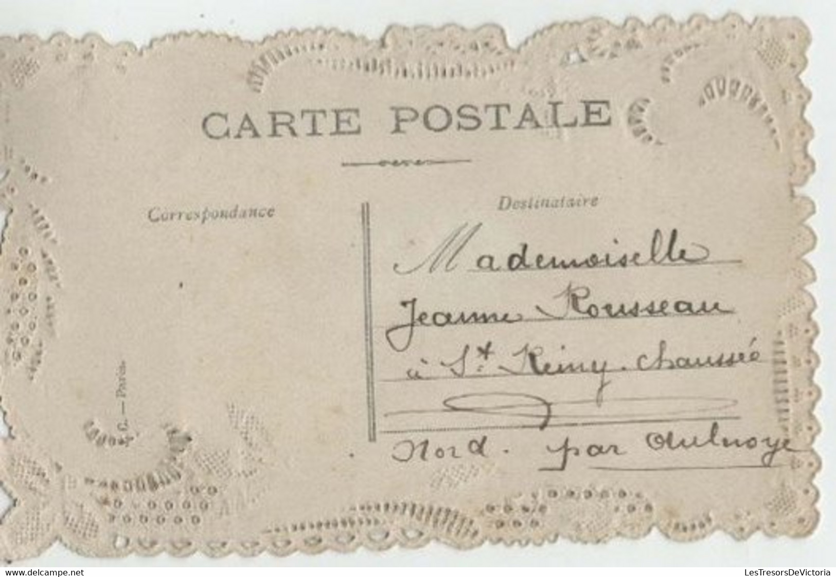 Carte Dentelle Avec Petite Carte à Déplier Pour Lire Un Message - Je Vous Envoi Ces Fleurs - Móviles (animadas)