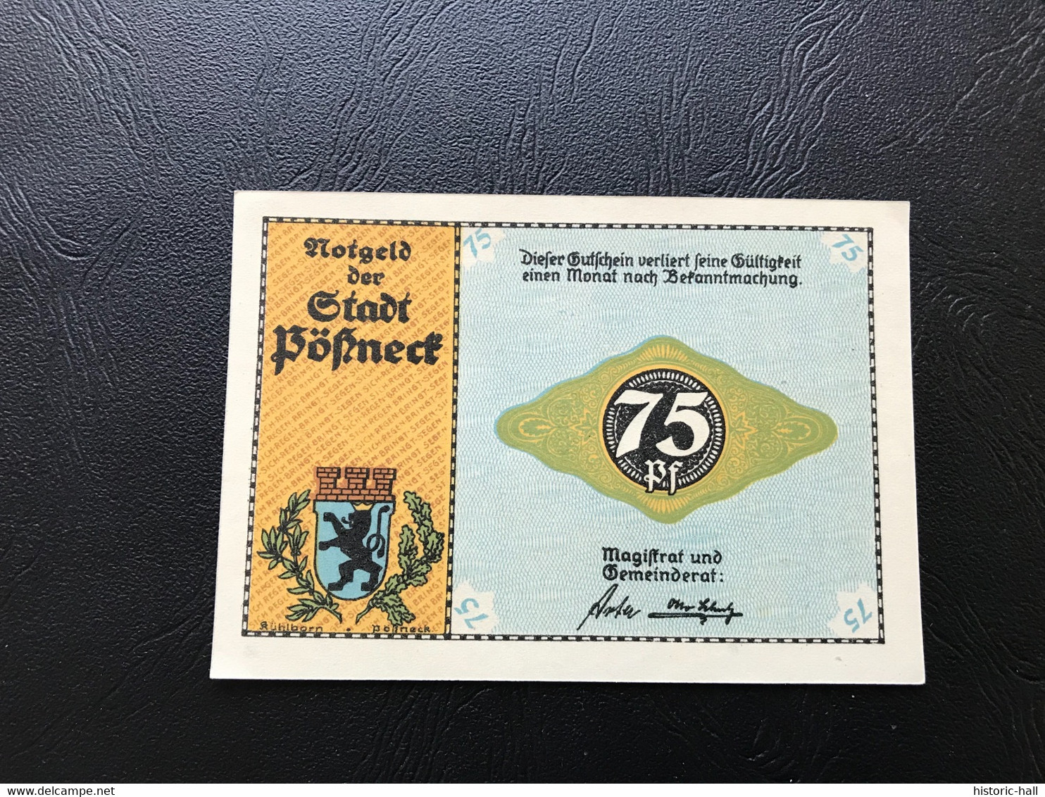Notgeld - Billet Necéssité Allemagne - 75 Pfennig - Possneck - 1921 - Ohne Zuordnung