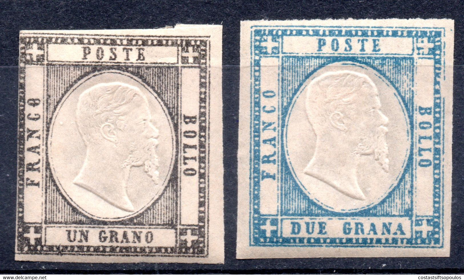 626.ITALY.TWO SICILIES,NEAPOLITAN PROVINCES,1861 #19-27 MH,SOME FAULTS.9 SCANS - Neapel