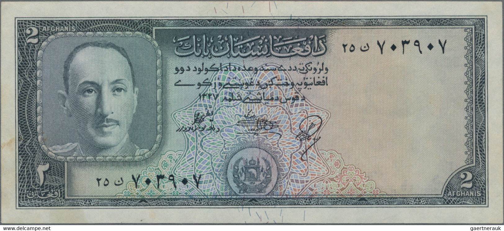 Afghanistan: Set With 11 Banknotes Of The SH 1327-1336 (1948-1957) "King Muhammad Zahir" Issue, Comp - Afghanistan