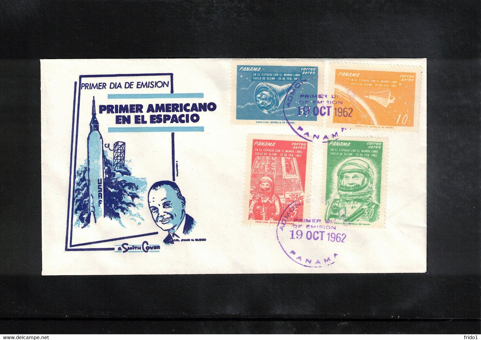 Panama 1962 Space / Raumfahrt Astronaut John Glenn Set FDC - South America