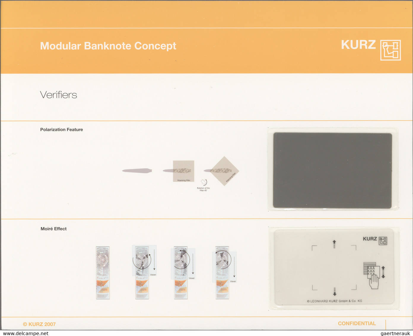 Testbanknoten: Nice Test Note In Folder By Leonhard Kurz (Germany) Consisting A Sample Note Featurin - Specimen