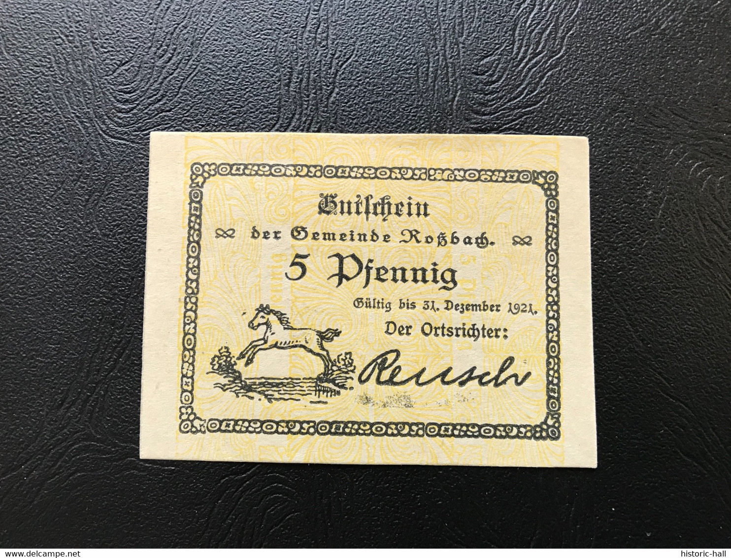 Notgeld - Billet Necéssité Allemagne - 5 Pfennig - Rossbach - 31 Decembre 1921 - Non Classés