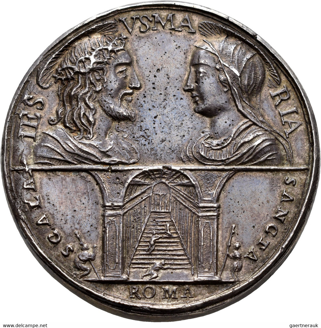 Medaillen Alle Welt: Italien, Kirchenstaat (Stato Pontificio), Benedikt XIV. 1740-1758: Silbergußmed - Unclassified