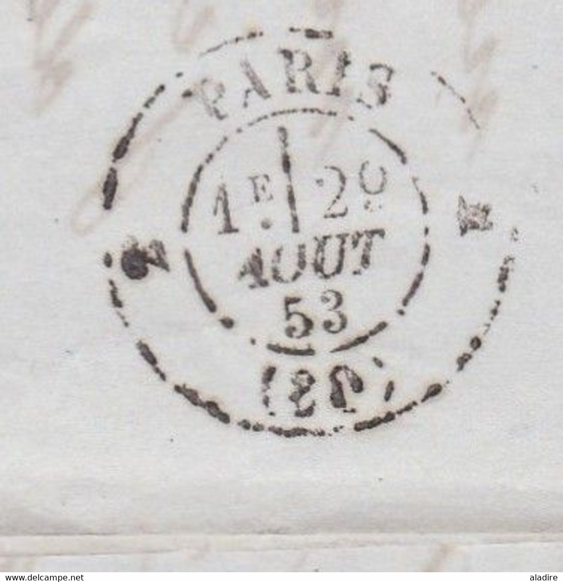 1853 - Lettre Pliée Avec Correspondance En Français De NAPOLI NAPLES Vers PARIS - Entrée Par Marseille - Napoli