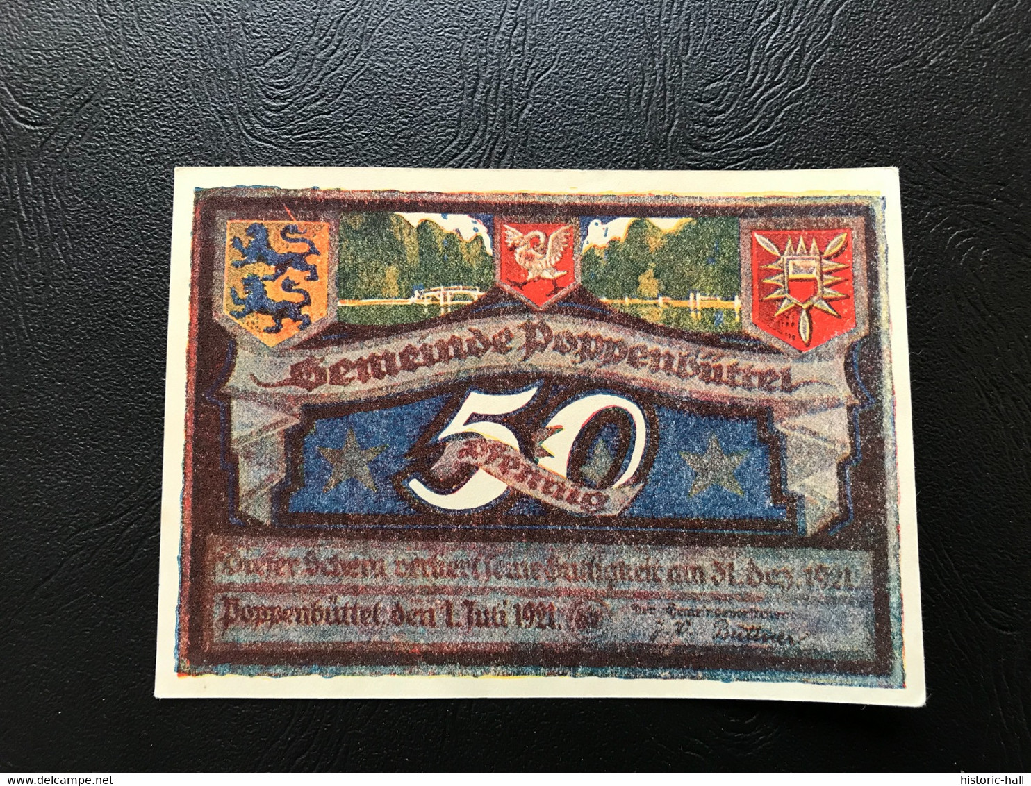 Notgeld - Billet Necéssité Allemagne - 50 Pfennig - Poppenbüttel - 31 Decembre 1921 - Unclassified