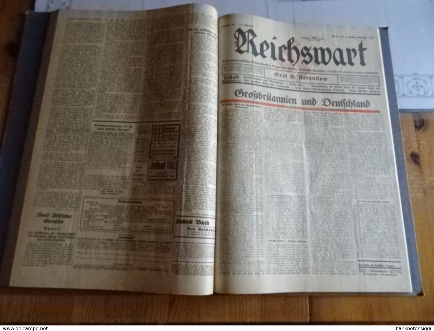 Zeitung "Reichswart Nr.1 januar bis Nr.52 Dezember 1933 als Buch gebunden