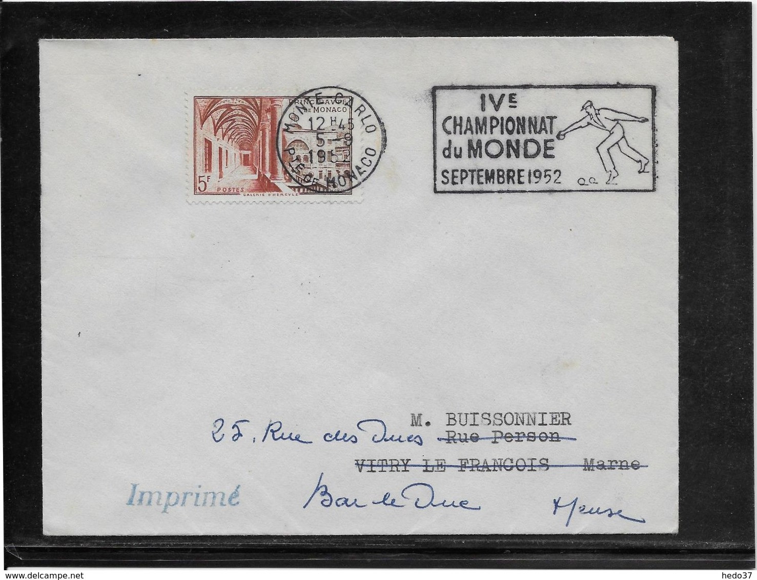 Monaco - Pétanque - Lettre - TB - Postmarks
