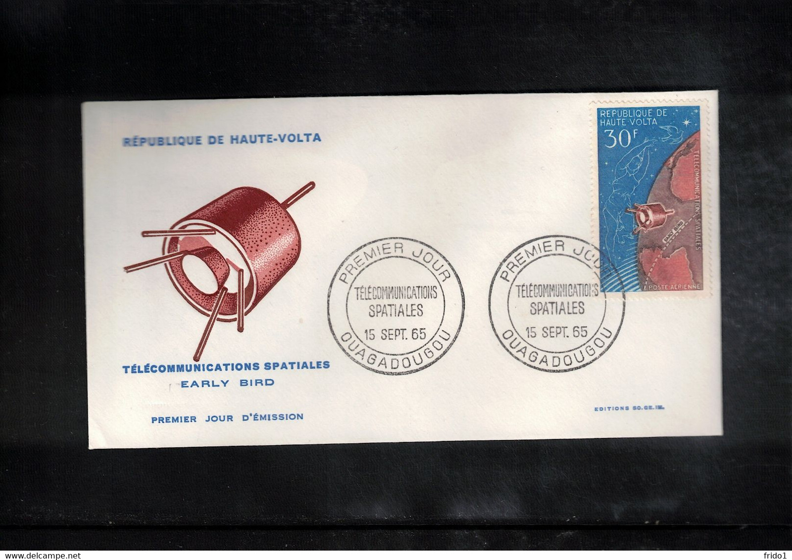 Upper Volta / Haute Volta 1965 Space / Raumfahrt Space Telecommunications Satellite Early Bird  FDC - Afrika