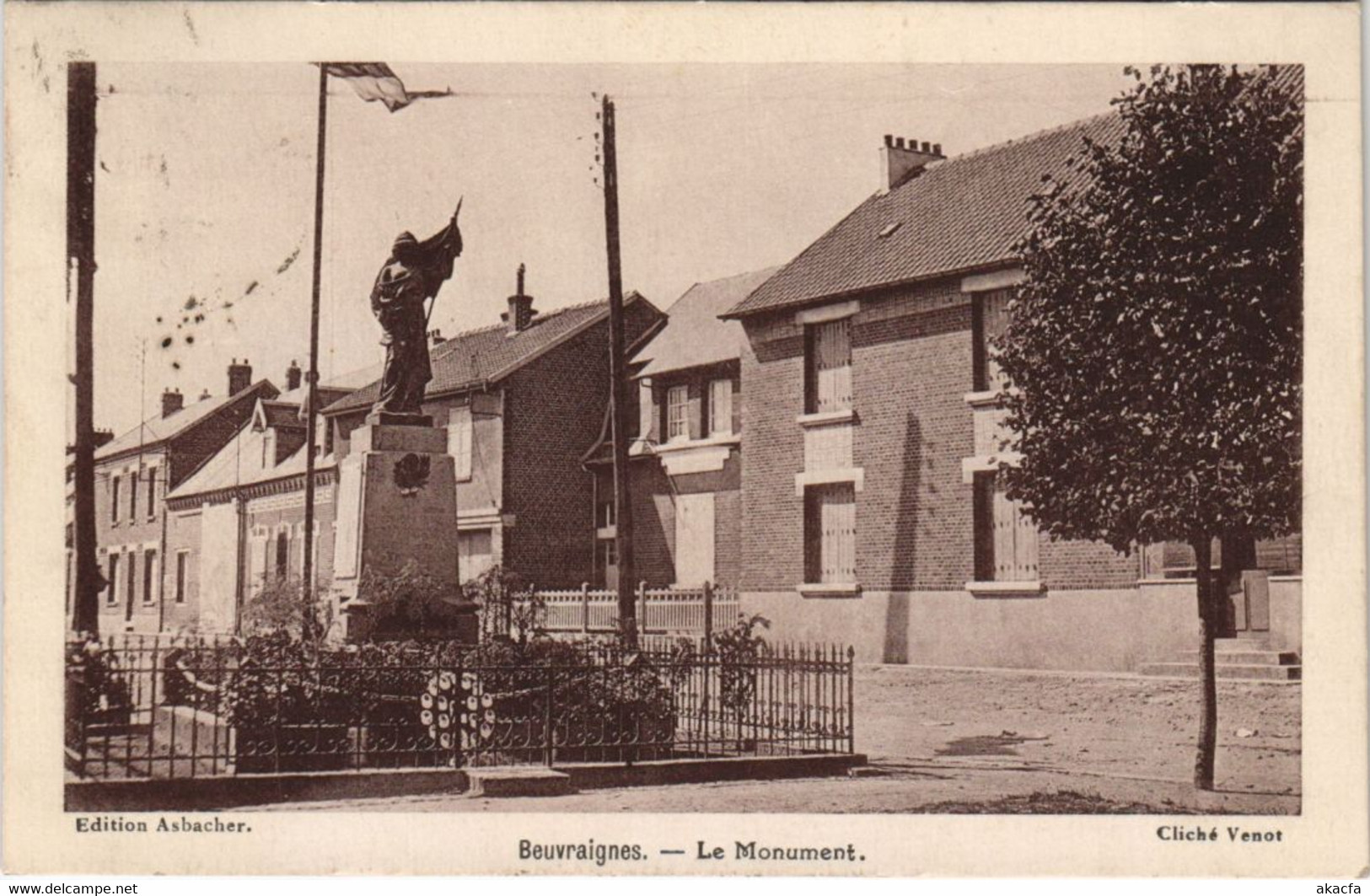 CPA BEUVRAIGNES Monument (25083) - Beuvraignes