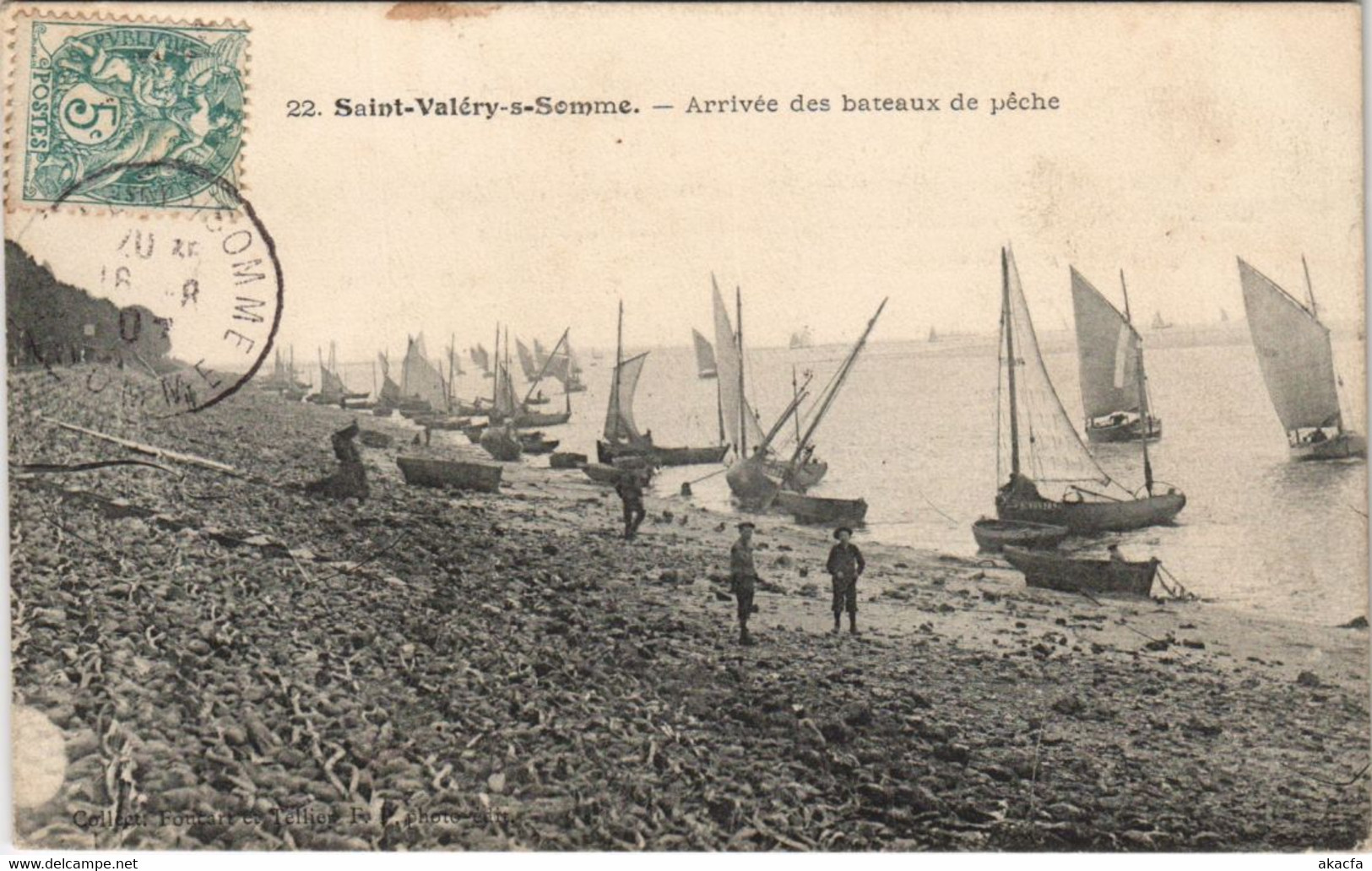 CPA ST-VALÉRY-SUR-SOMME Arrivée Des Bateaux De Peche (25141) - Saint Valery Sur Somme