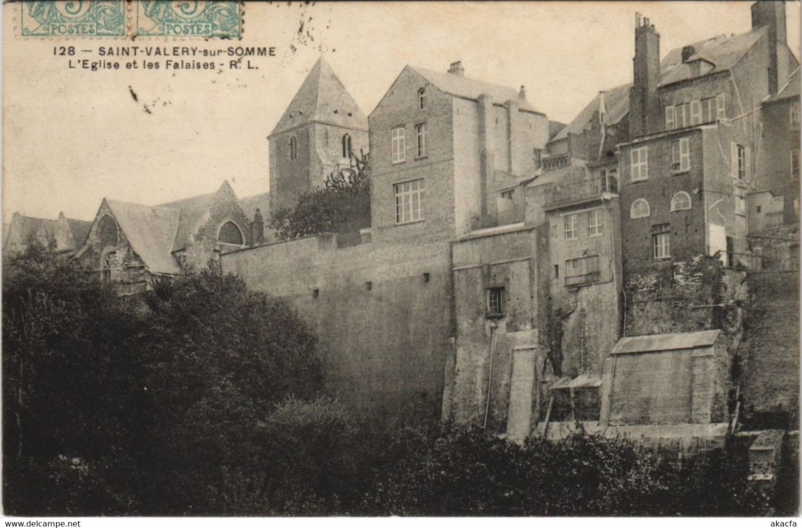 CPA ST-VALÉRY-SUR-SOMME Eglise Et Les Falaises (25261) - Saint Valery Sur Somme