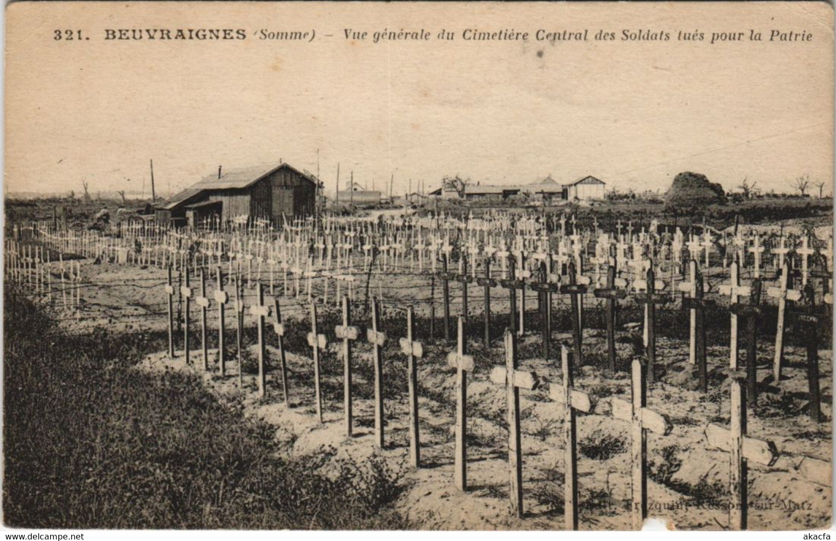 CPA BEUVRAIGNES Vue Générale Cimetiere (25510) - Beuvraignes