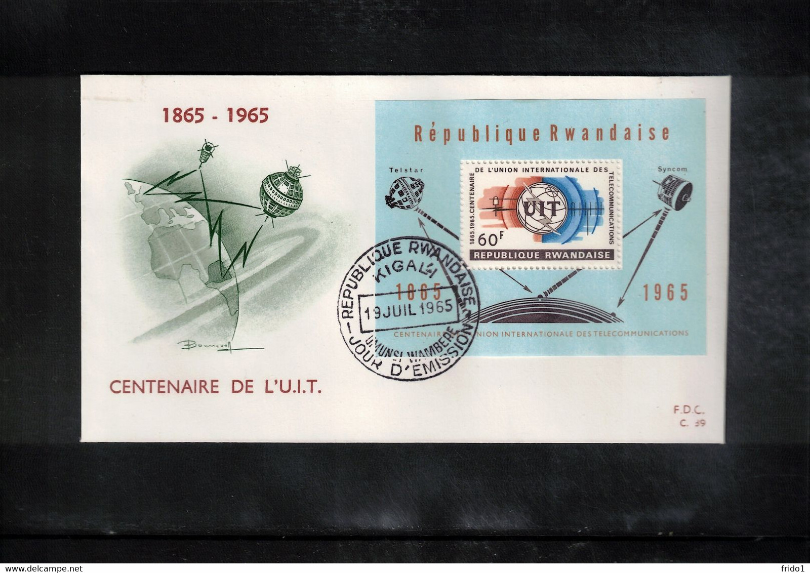 Runda / Rwanda 1965 UIT / ITU - Space / Raumfahrt Satellites Block FDC - Oceania