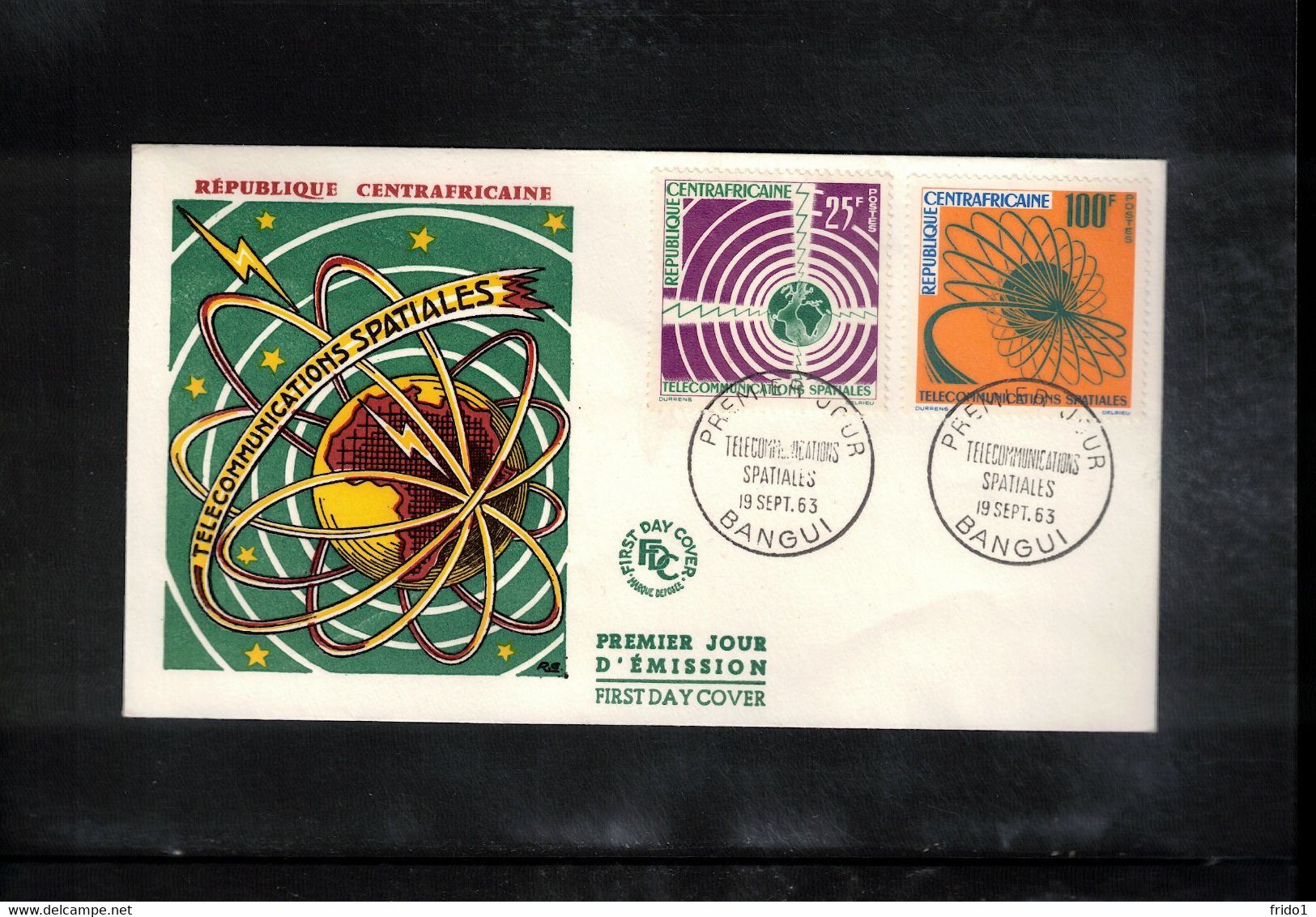 Republique Centrafricaine 1963 Space / Raumfahrt Space Telecommunications FDC - Oceania