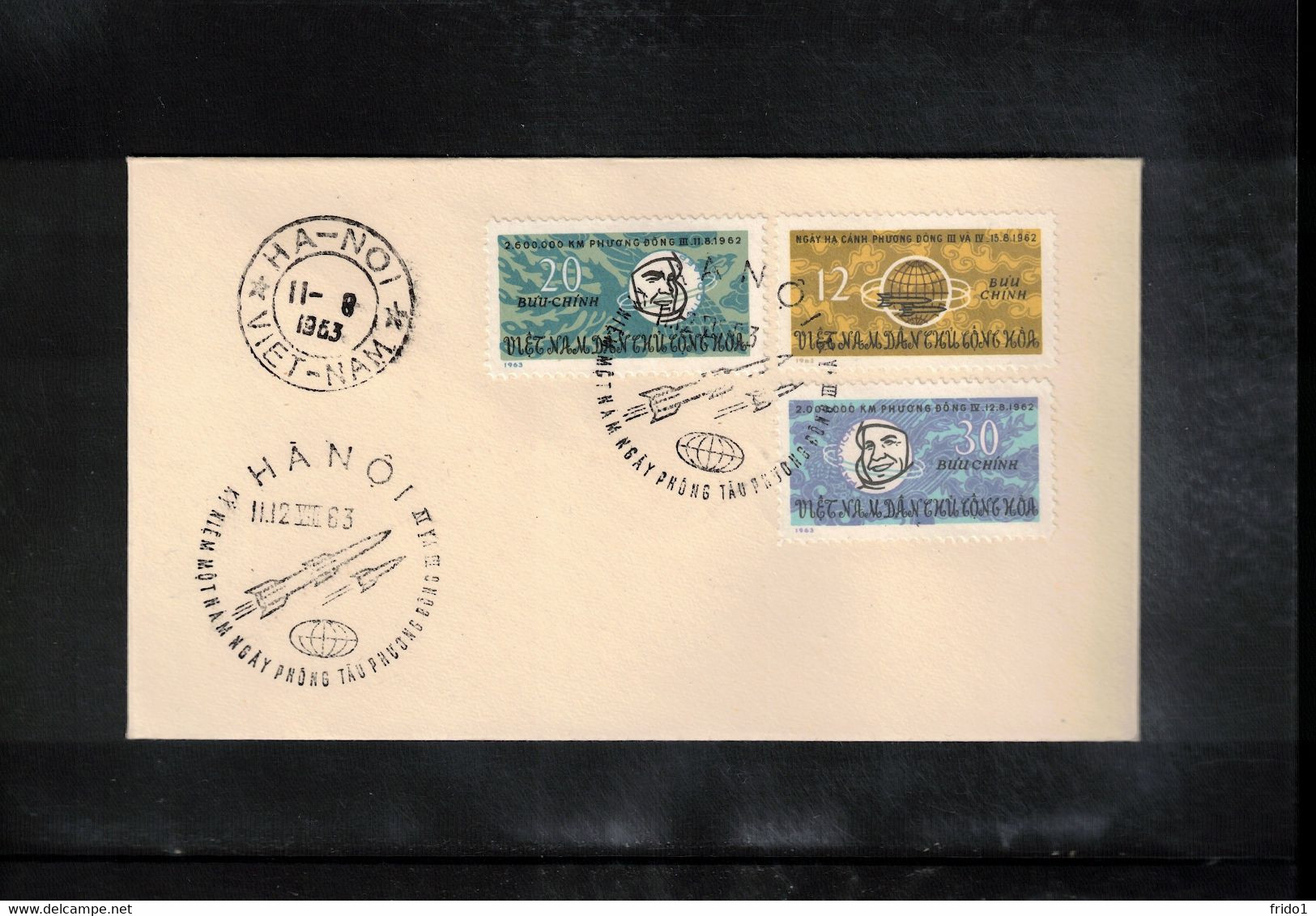 Vietnam 1963 Space / Raumfahrt Russian Exploration Of Space Perforated Set  FDC - Asie