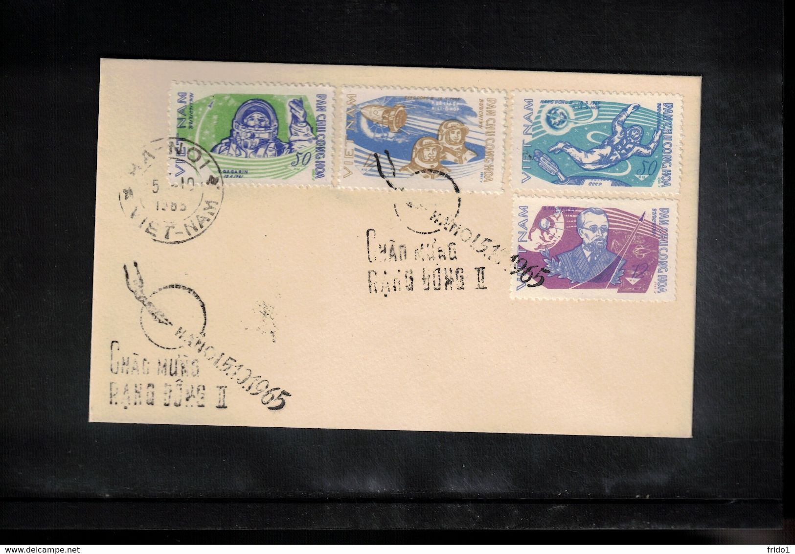 Vietnam 1965 Space / Raumfahrt Russian Exploration Of Space Perforated Set  FDC - Azië