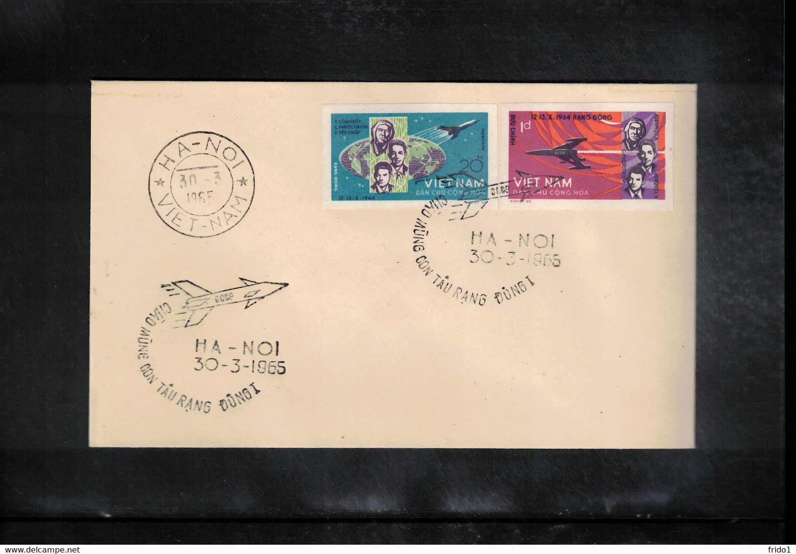 Vietnam 1965 Space / Raumfahrt Russian Exploration Of Space Imperforated Set  FDC - Asie