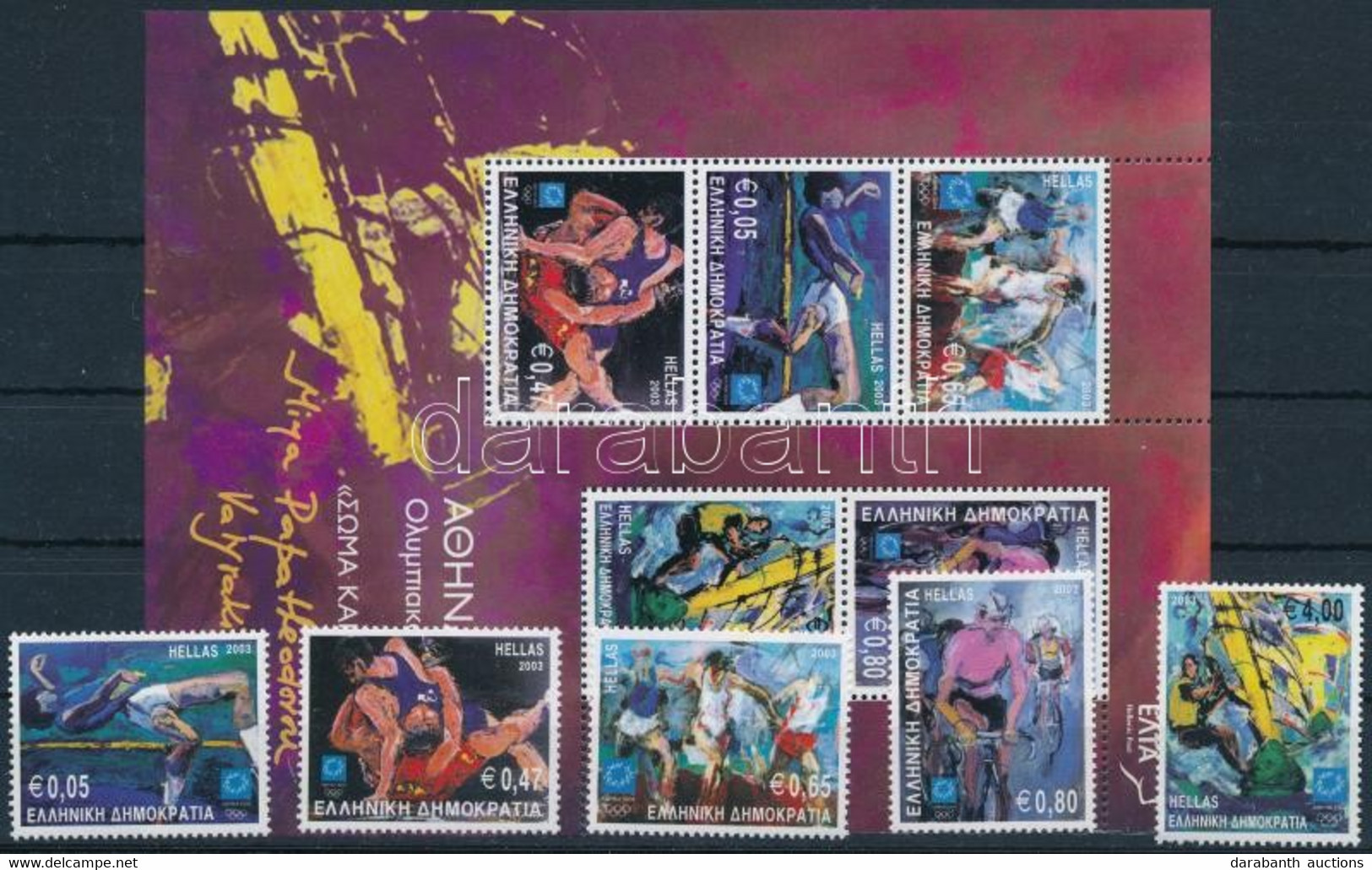 ** 2003 Nyári Olimpia, Athén Sor + Blokk, Summer Olympics, Athens Set + Block Mi 2184-2188 + Mi 24 - Other & Unclassified