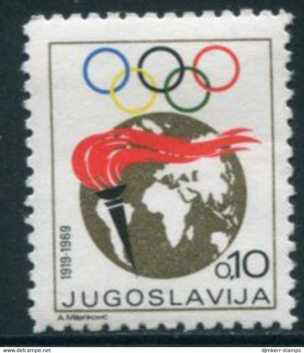 YUGOSLAVIA 1968 Olympic Week Tax Perforated  9 MNH / **.  Michel ZZM 37B - Beneficenza
