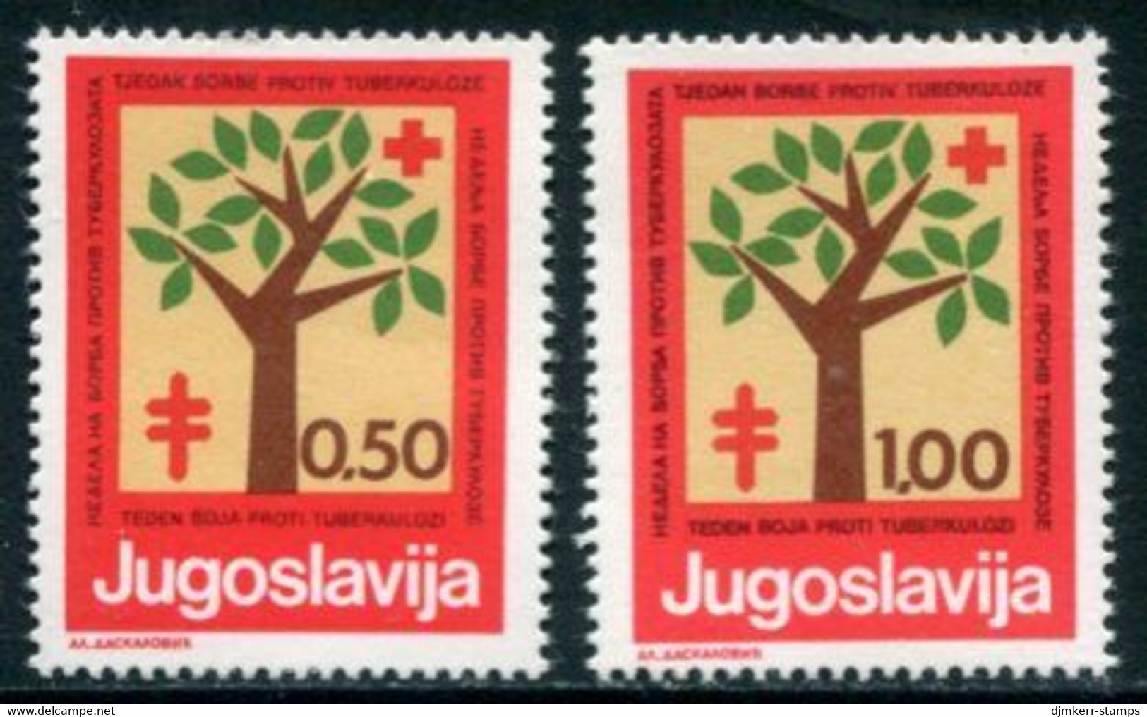 YUGOSLAVIA 1977 Anti-Tuberculosis Tax  MNH / **.  Michel ZZM 56-57 - Ungebraucht