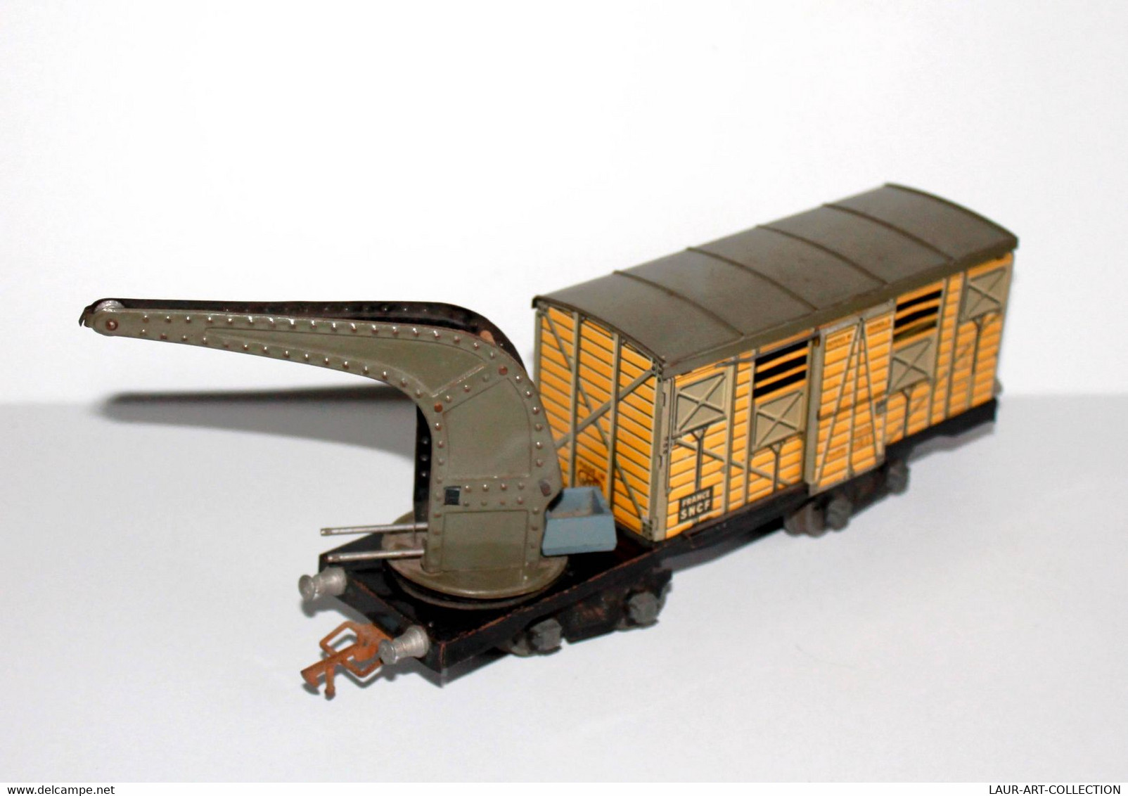 JEP - RARE WAGON SNCF HOMMES 40 CHEVAUX 8 AVEC POULIE / PALAN DE LEVAGE - ECH:O UNIS FRANCE MODELISME FERROVIAIRE   (15) - Güterwaggons