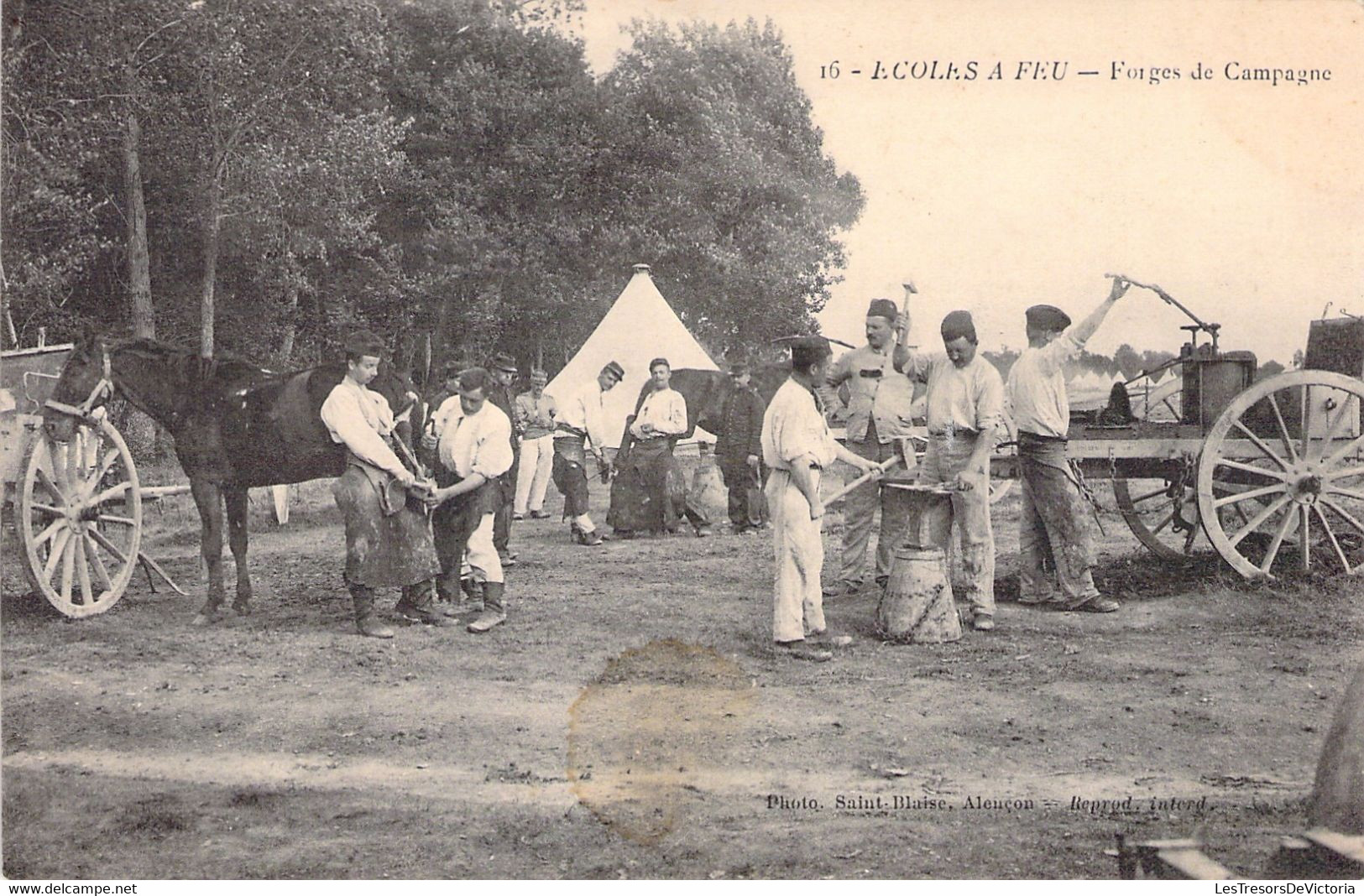 Carte Ecoles à Feu - Forges De Campagne - Photo St Blaise - Alençon - Matériel