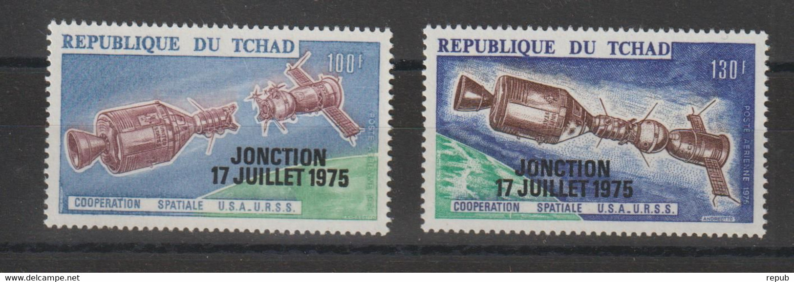 Tchad 1975 Espace Coopération USA-URSS PA 163-64, 2 Val ** MNH - Chad (1960-...)