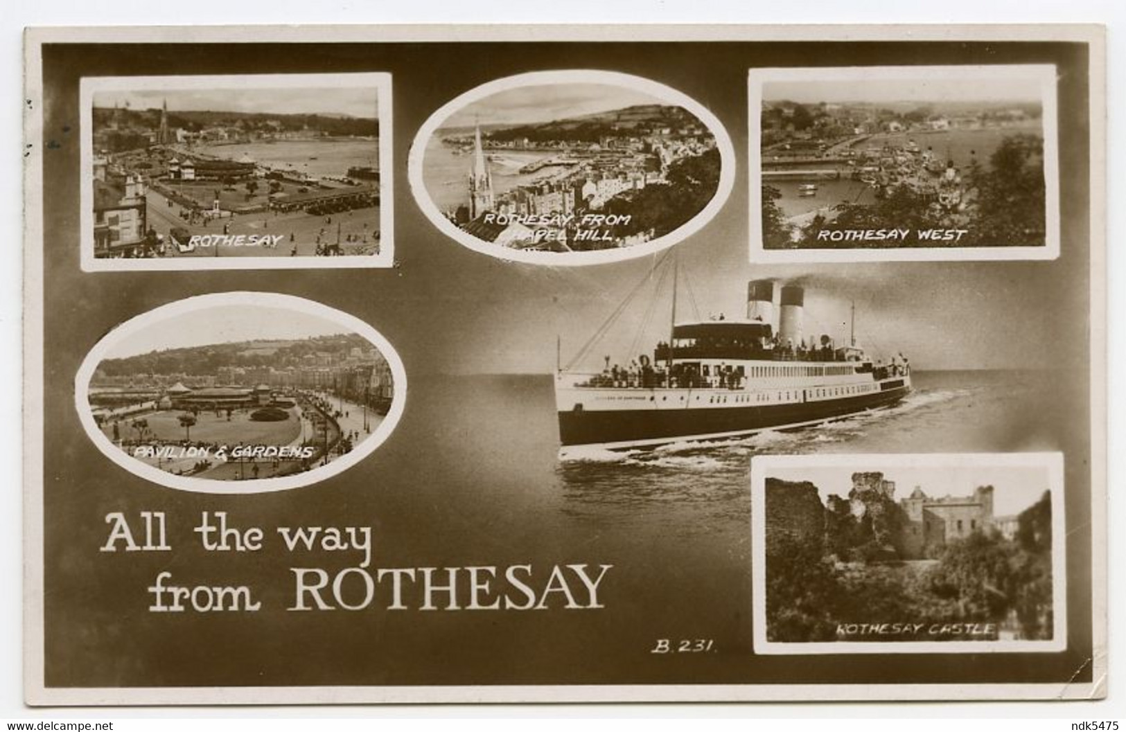 ISLE OF BUTE : ALL THE WAY FROM ROTHESAY (MULTIVIEW) / ADDRESS - VICTORIA HOTEL - Bute