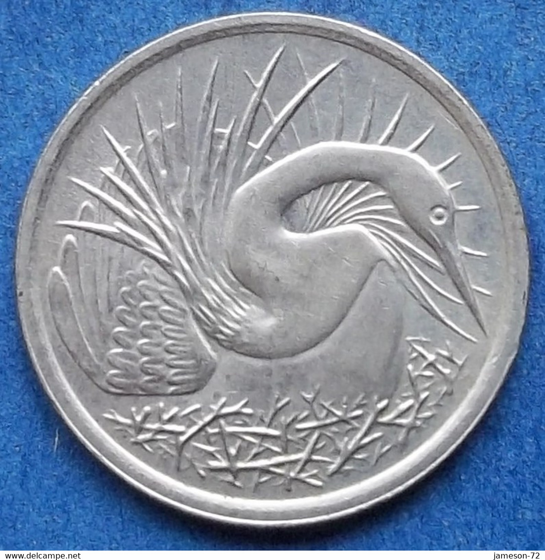 SINGAPORE - 5 Cents 1977 "anhinga" KM# 2 Independent (1965) - Edelweiss Coins - Singapour