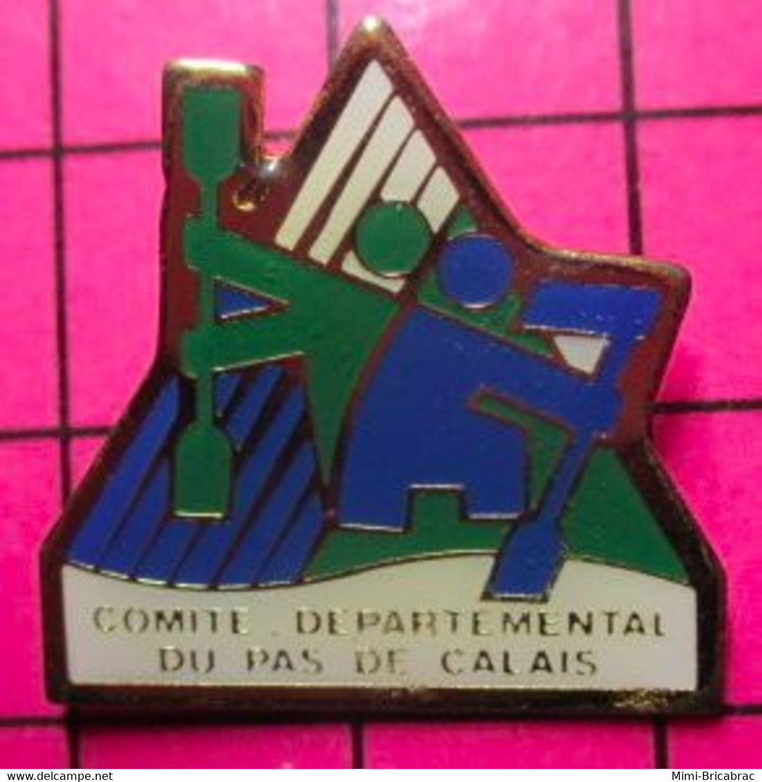 613G Pin's Pins / Beau Et Rare / THEME SPORTS / CANOE KAYAK COMITE DEPARTEMENTAL DU PAS DE CALAIS - Kano