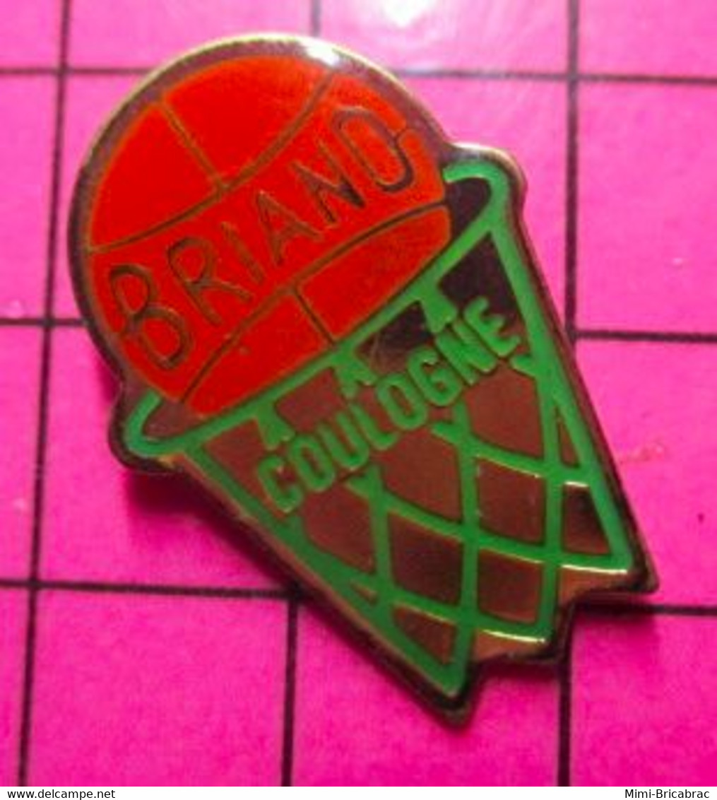 613G Pin's Pins / Beau Et Rare / THEME SPORTS / BASKET-BALL COULOGNE BRIAND BALLON PANIER - Basketball