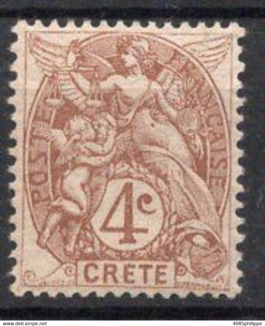 CRETE Timbre Poste N°4** Neuf  Sans Charnière TB Cote : 6 €00 - Nuovi