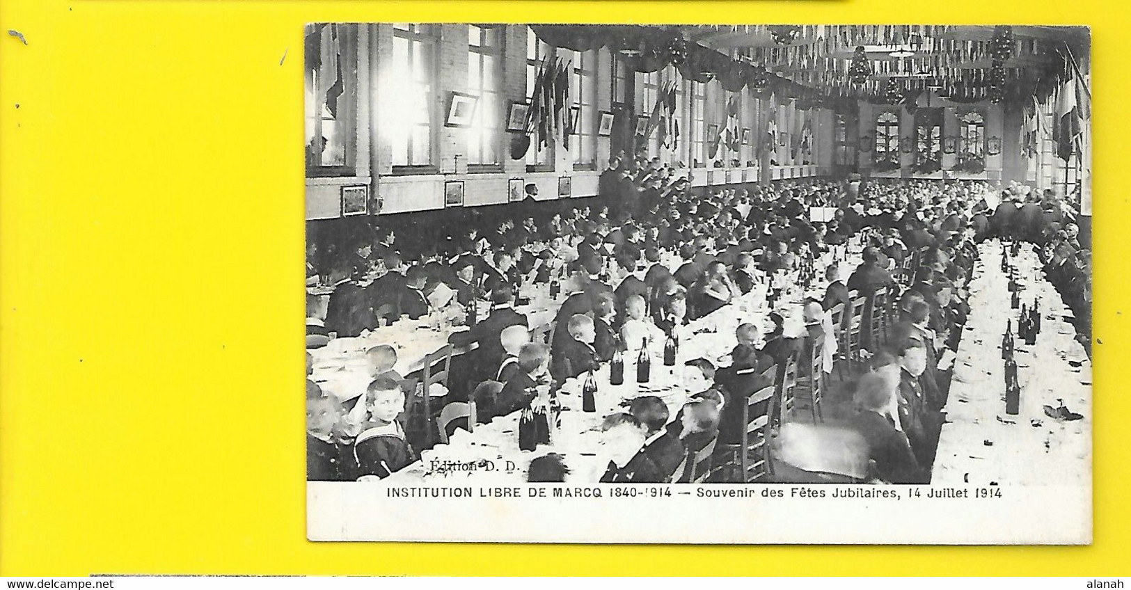 MARCQ Repas Fêtes Jubilaires 1914 Institution Libre (DD) Nord (59) - Marcq En Baroeul