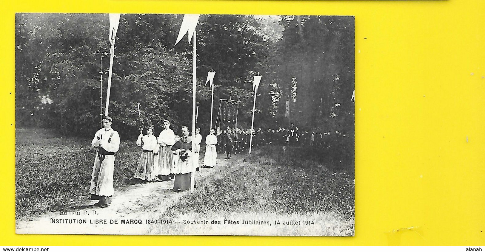 MARCQ Procession Fêtes Jubilaires 1914 Institution Libre (DD) Nord (59) - Marcq En Baroeul