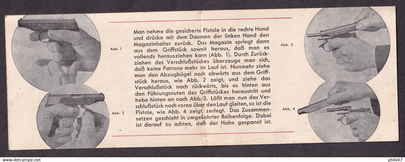 Walther Mod. 8 Kal. 6.35 - Handhabungsanleitung - Autres & Non Classés