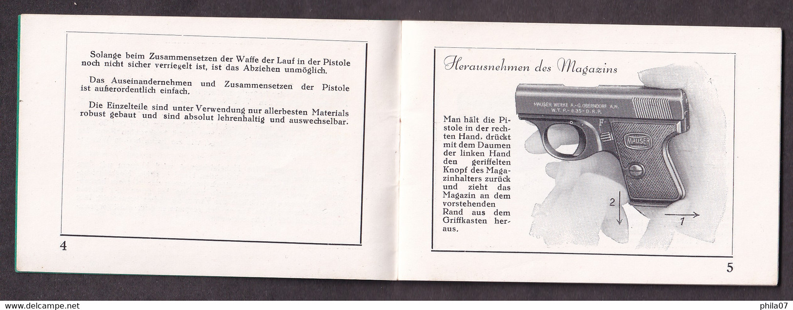 Mauser Westentaschen=pistolen, Modell WTP II. Kal. 6.35 Mm, Mauser Werke A.-G. Oberndorf A.N. - Autres & Non Classés